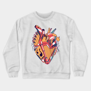Retro Triad No 2 Musical Heart Crewneck Sweatshirt